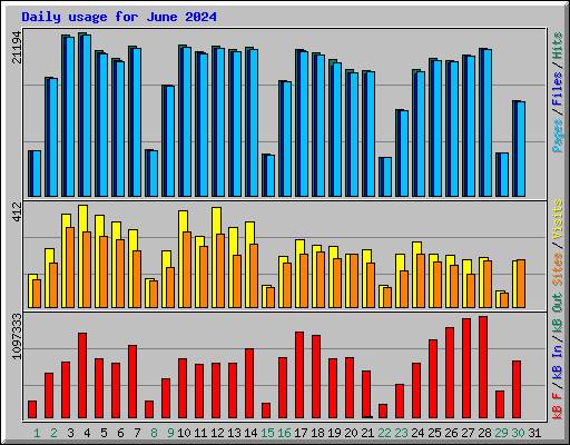 Daily usage for June 2024