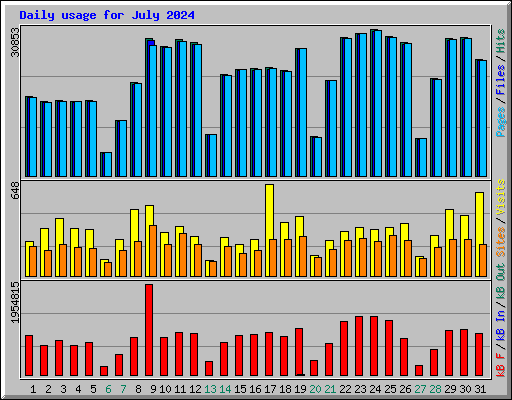 Daily usage for July 2024