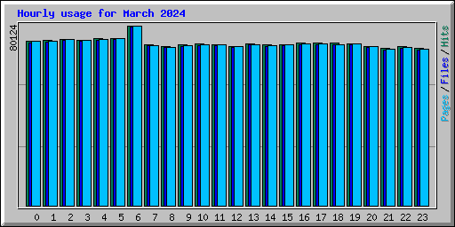 Hourly usage for March 2024