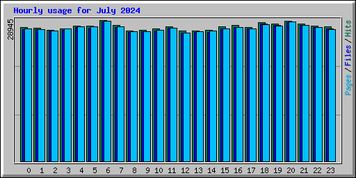 Hourly usage for July 2024