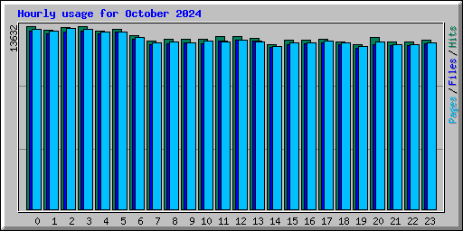 Hourly usage for October 2024